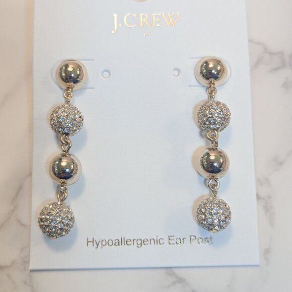 J.Crew Factory Gold Drop Bauble Earrings - Picture 1 of 6